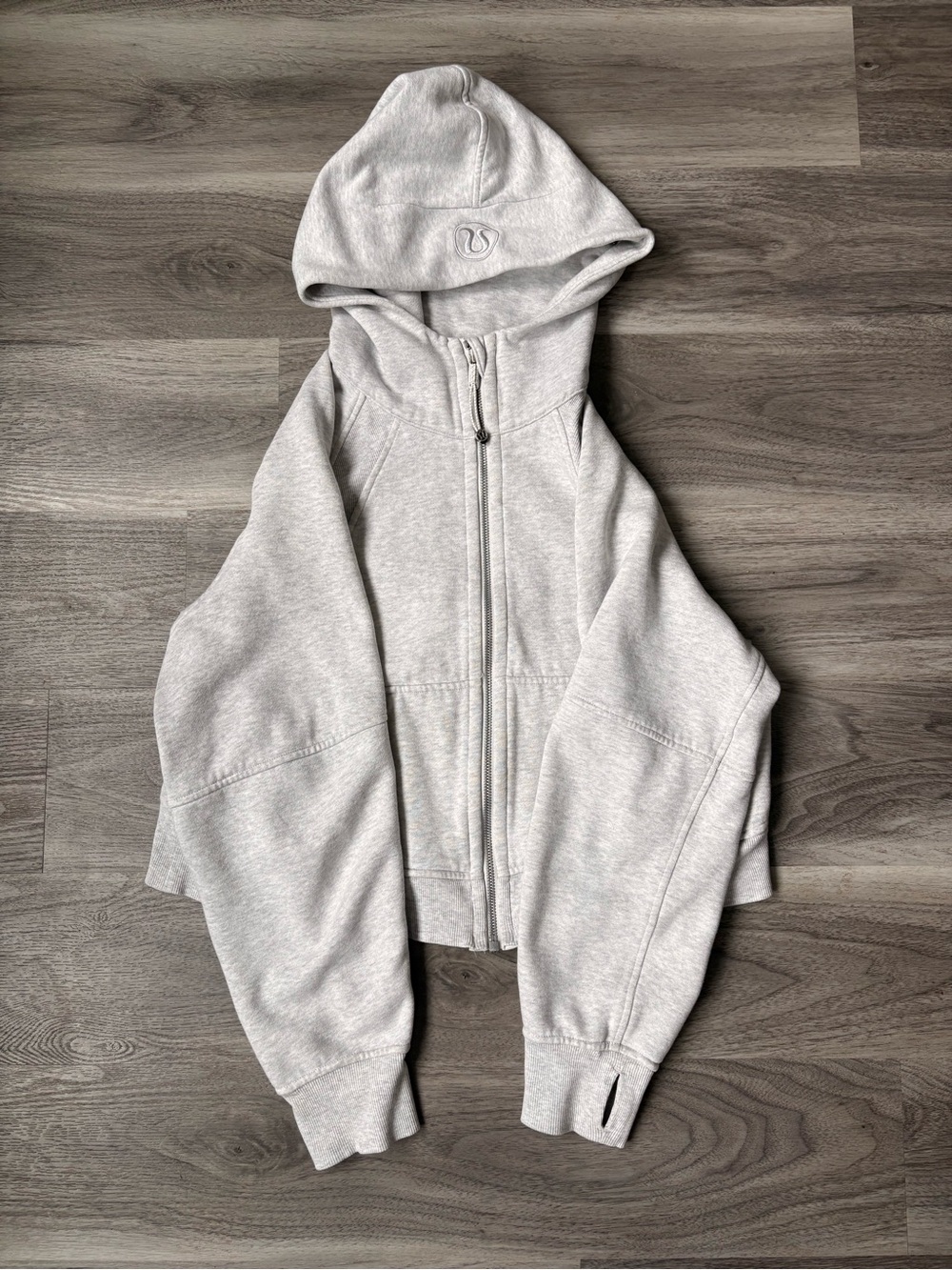 Lululemon Scuba Oversized Full Zip Hoodie | Heathered Bone | XS/S